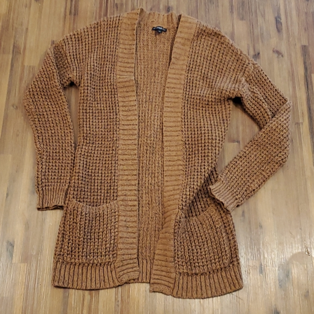 SOLD- Women's Express Brown Chunky Knit Cardigan
